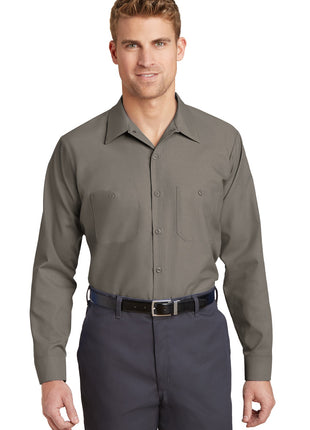 Red Kap® Long Sleeve Industrial Work Shirt.  SP14 - Grey | Red Kap