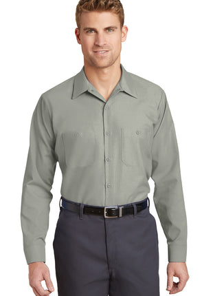 Red Kap® Long Sleeve Industrial Work Shirt.  SP14 - Light Grey | Red Kap