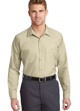 Red Kap® Long Sleeve Industrial Work Shirt.  SP14 - Light Tan | Red Kap