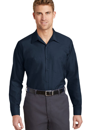 Red Kap® Long Sleeve Industrial Work Shirt.  SP14 - Navy | Red Kap