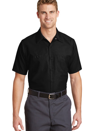 Red Kap® Short Sleeve Industrial Work Shirt.  SP24 - Black | Red Kap
