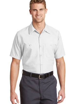 Red Kap® Short Sleeve Industrial Work Shirt.  SP24 - White | Red Kap