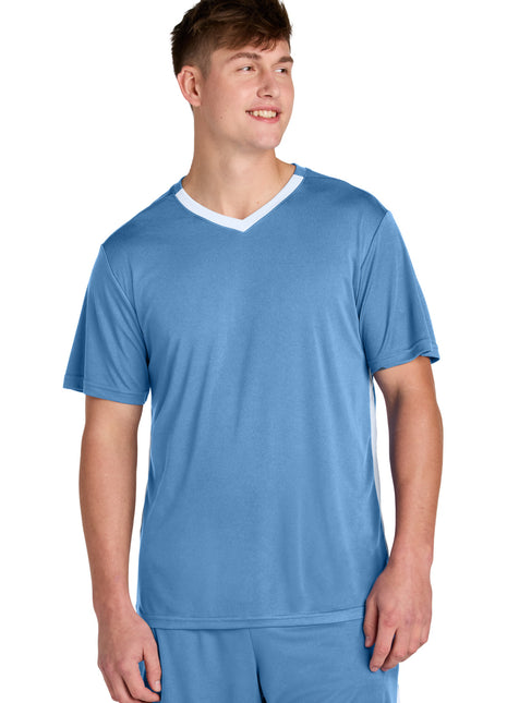 Sport-Tek® Competitor™ United V-Neck ST101 - Carolina Blue/ White | Sport-Tek