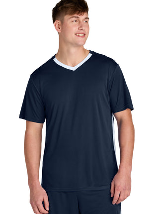 Sport-Tek® Competitor™ United V-Neck ST101 - True Navy/ White | Sport-Tek