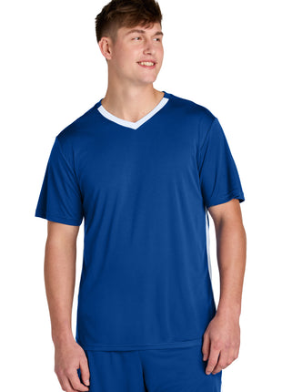 Sport-Tek® Competitor™ United V-Neck ST101 - True Royal/ White | Sport-Tek