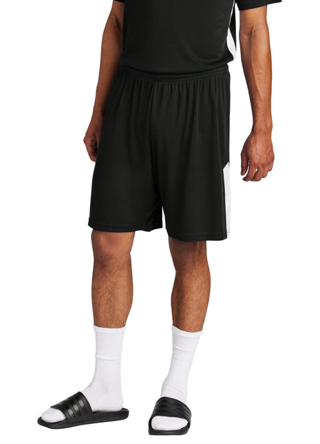 Sport-Tek® Competitor™ United 7" Short ST103 - Black/ White | Sport-Tek