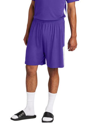 Sport-Tek® Competitor™ United 7" Short ST103 - Purple/ White | Sport-Tek