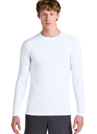 Sport-Tek® PosiCharge® Compression Long Sleeve Tee ST120LS - White | Sport-Tek