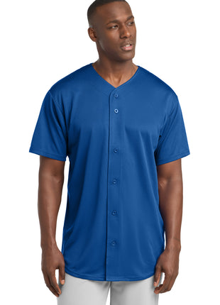 Sport-Tek® PosiCharge® Tough Mesh Full-Button Jersey. ST220 - True Royal | Sport-Tek