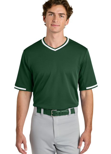 Sport-Tek® Tough Mesh V-Neck Baseball Jersey ST221 - Forest Green | Sport-Tek