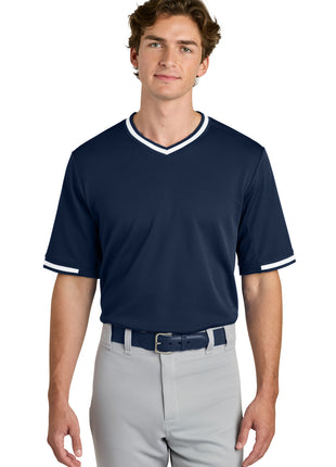 Sport-Tek® Tough Mesh V-Neck Baseball Jersey ST221 - True Navy | Sport-Tek