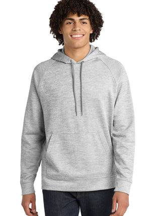 Sport-Tek® PosiCharge® Electric Heather Fleece Hooded Pullover. ST225 - Silver Electric | Sport-Tek