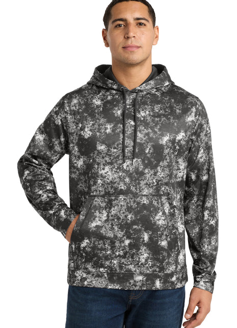 Sport-Tek® Sport-Wick® Mineral Freeze Fleece Hooded Pullover. ST230 - Black | Sport-Tek