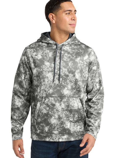Sport-Tek® Sport-Wick® Mineral Freeze Fleece Hooded Pullover. ST230 - Dark Smoke Grey | Sport-Tek