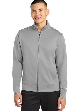 Sport-Tek® Sport-Wick® Fleece Full-Zip Jacket.  ST241 - Silver | Sport-Tek