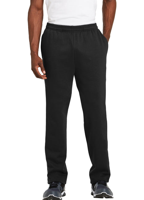 Sport-Tek® Open Bottom Sweatpant. ST257 - Black | Sport-Tek