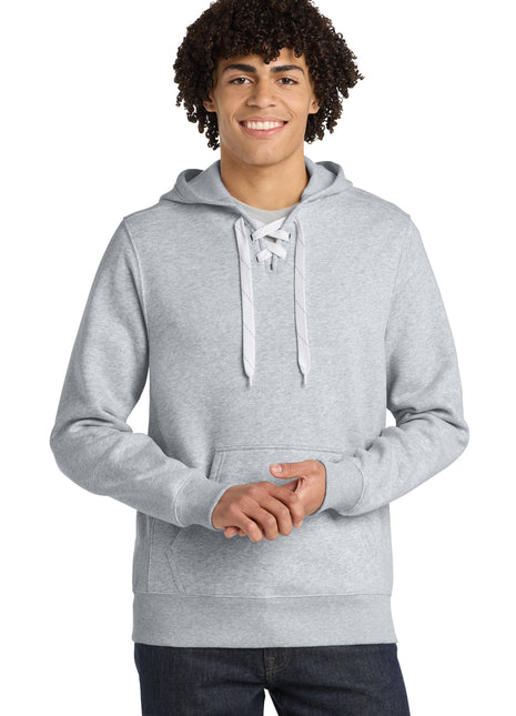 Sport-Tek® Lace Up Pullover Hooded Sweatshirt. ST271 - Athletic Heather | Sport-Tek