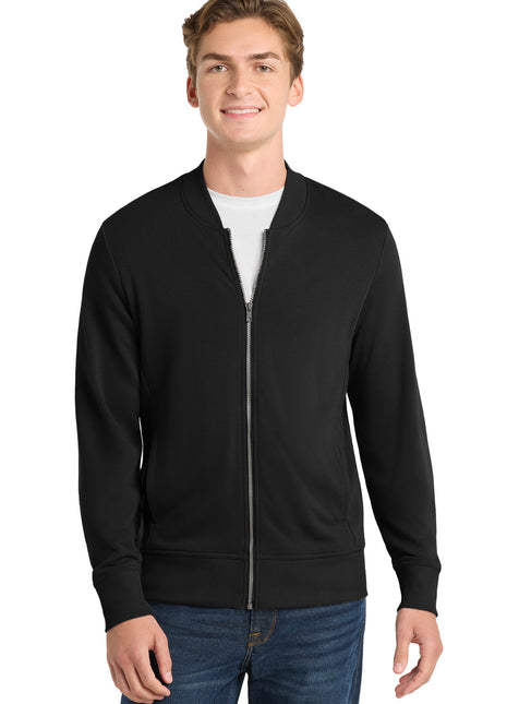 Sport-Tek ® Lightweight French Terry Bomber. ST274 - Black | Sport-Tek