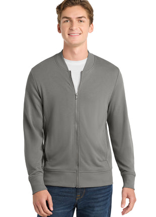 Sport-Tek ® Lightweight French Terry Bomber. ST274 - Grey Concrete | Sport-Tek