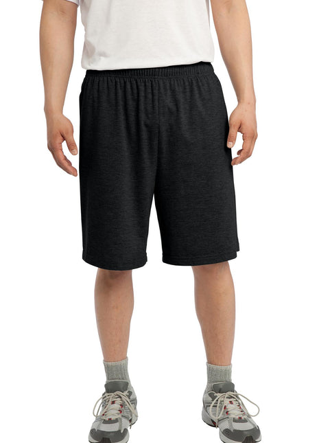 Sport-Tek® Jersey Knit Short with Pockets. ST310 - Black | Sport-Tek