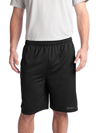 Sport-Tek® PosiCharge® Tough Mesh Pocket Short. ST312 - Black | Sport-Tek