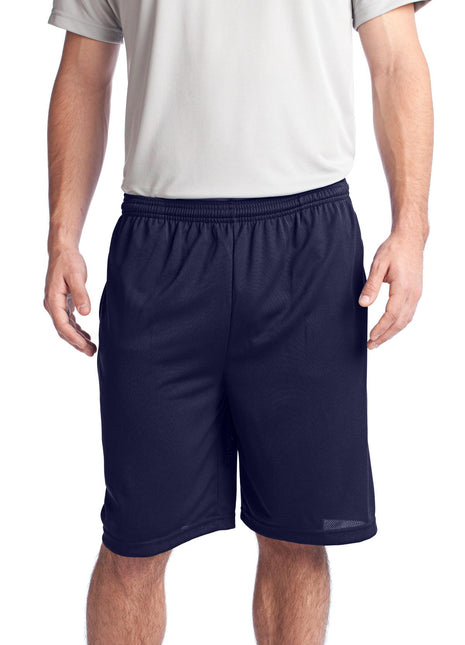 Sport-Tek® PosiCharge® Tough Mesh Pocket Short. ST312 - True Navy | Sport-Tek