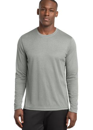 Sport-Tek® PosiCharge® RacerMesh® Long Sleeve Tee. ST340LS - Grey Heather | Sport-Tek