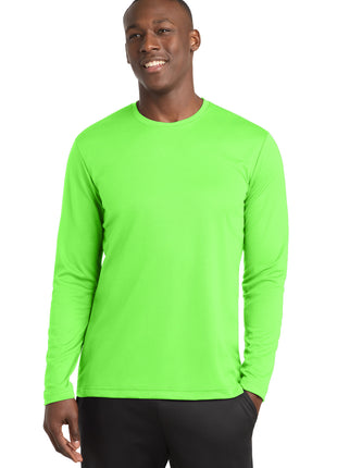 Sport-Tek® PosiCharge® RacerMesh® Long Sleeve Tee. ST340LS - Neon Green | Sport-Tek