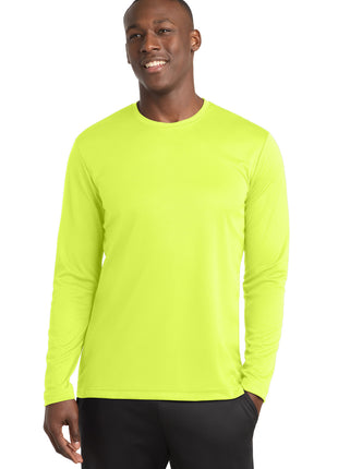 Sport-Tek® PosiCharge® RacerMesh® Long Sleeve Tee. ST340LS - Neon Yellow | Sport-Tek