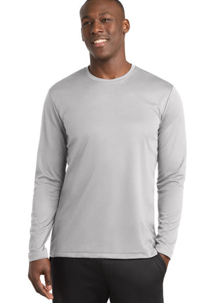 Sport-Tek® PosiCharge® RacerMesh® Long Sleeve Tee. ST340LS - Silver | Sport-Tek