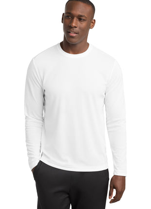 Sport-Tek® PosiCharge® RacerMesh® Long Sleeve Tee. ST340LS - White | Sport-Tek