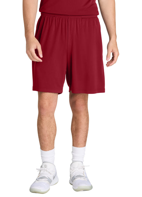 Sport-Tek® PosiCharge® Competitor™ 7" Pocketed Short ST349P - Deep Red | Sport-Tek