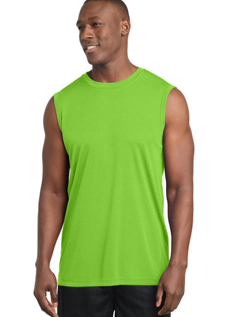 Sport-Tek® Sleeveless PosiCharge® Competitor™ Tee. ST352 - Lime Shock | Sport-Tek