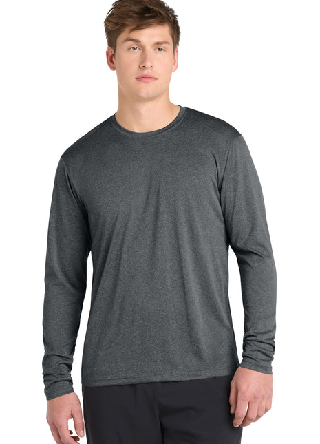 Sport-Tek® Long Sleeve Heather Contender™ Tee. ST360LS - Graphite Heather | Sport-Tek