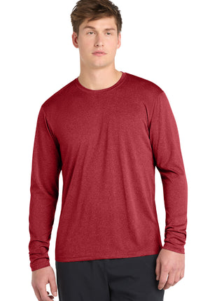 Sport-Tek® Long Sleeve Heather Contender™ Tee. ST360LS - Scarlet Heather | Sport-Tek