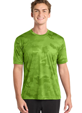 Sport-Tek® CamoHex Tee. ST370 - Lime Shock | Sport-Tek