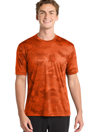 Sport-Tek® CamoHex Tee. ST370 - Neon Orange | Sport-Tek