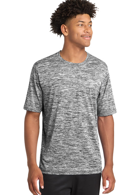 Sport-Tek® PosiCharge® Electric Heather Tee. ST390 - Black Electric | Sport-Tek