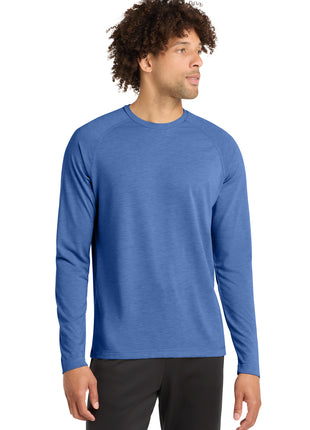 Sport-Tek ® PosiCharge ® Long Sleeve Tri-Blend Wicking Raglan Tee ST400LS - True Royal Heather | Sport-Tek