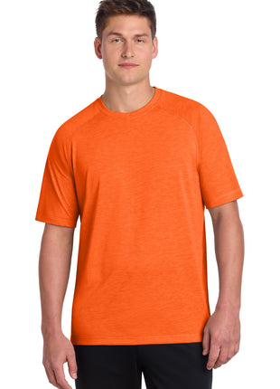 Sport-Tek ® PosiCharge ® Tri-Blend Wicking Raglan Tee. ST400 - Deep Orange Heather | Sport-Tek
