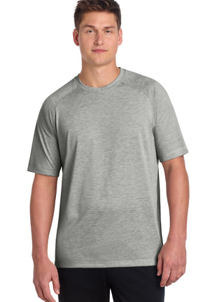 Sport-Tek ® PosiCharge ® Tri-Blend Wicking Raglan Tee. ST400 - Light Grey Heather | Sport-Tek