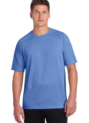 Sport-Tek ® PosiCharge ® Tri-Blend Wicking Raglan Tee. ST400 - True Royal Heather | Sport-Tek