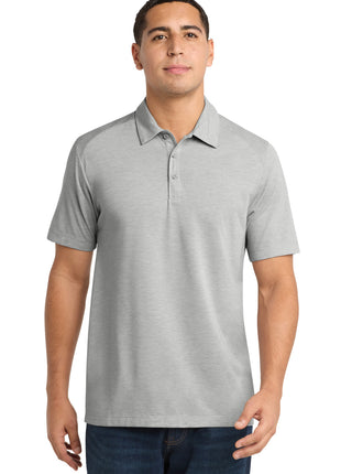 Sport-Tek ® PosiCharge ® Tri-Blend Wicking Polo. ST405 - Light Grey Heather | Sport-Tek