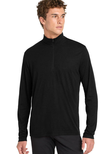 Sport-Tek ® PosiCharge ® Tri-Blend Wicking 1/4-Zip Pullover. ST407 - Black Triad Solid | Sport-Tek
