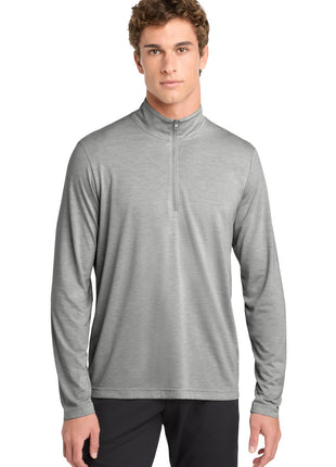 Sport-Tek ® PosiCharge ® Tri-Blend Wicking 1/4-Zip Pullover. ST407 - Light Grey Heather | Sport-Tek