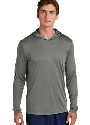 Sport-Tek® Posi-UV® Pro Long Sleeve Hoodie ST420LSH - Dark Smoke Grey | Sport-Tek