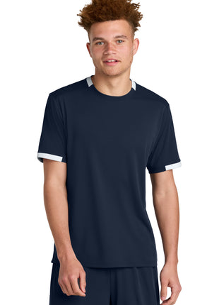 Sport-Tek® Club Short Sleeve Crew ST440 - True Navy/ White | Sport-Tek