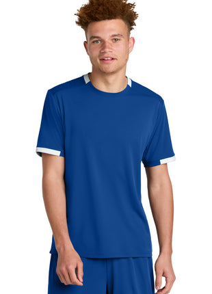 Sport-Tek® Club Short Sleeve Crew ST440 - True Royal/ White | Sport-Tek