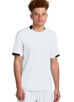 Sport-Tek® Club Short Sleeve Crew ST440 - White/ Black | Sport-Tek