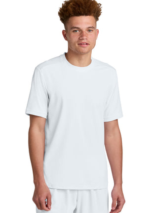 Sport-Tek® Club Short Sleeve Crew ST440 - White/ White | Sport-Tek
